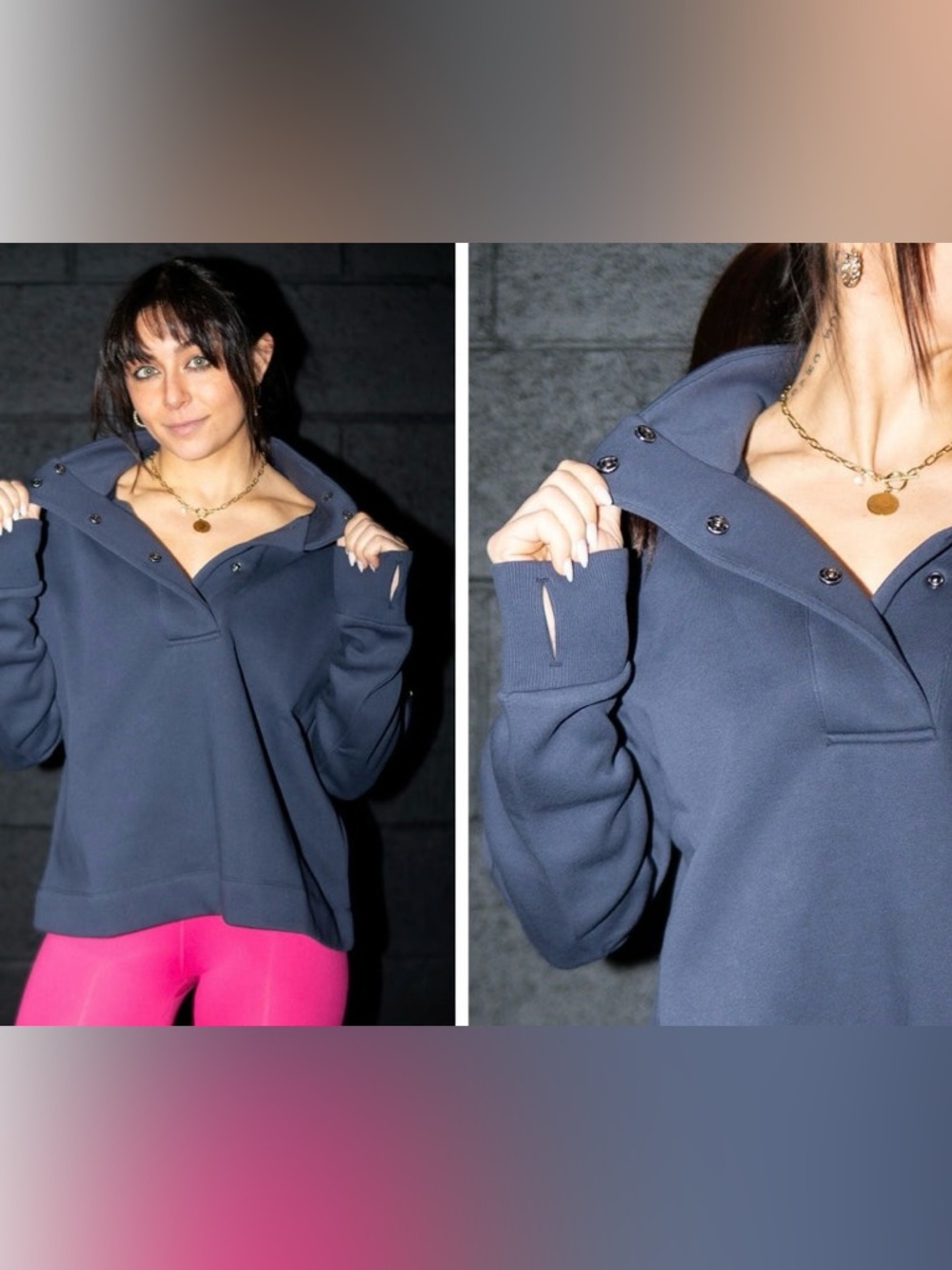 Fleo Parisian Night Quarter Snap Sweatshirt